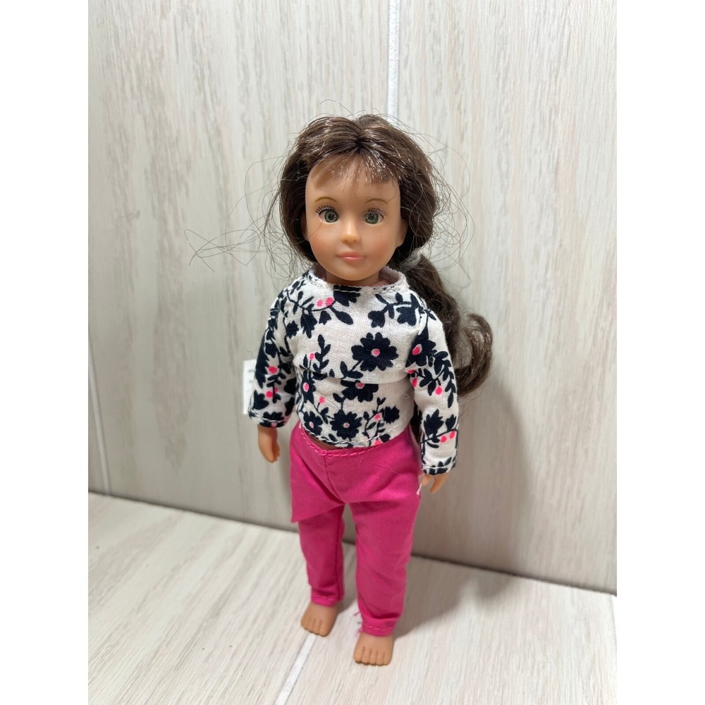 Battat Lori Our Generation Adley‎ mini 6.5" doll brown hair blue eyes floral top
